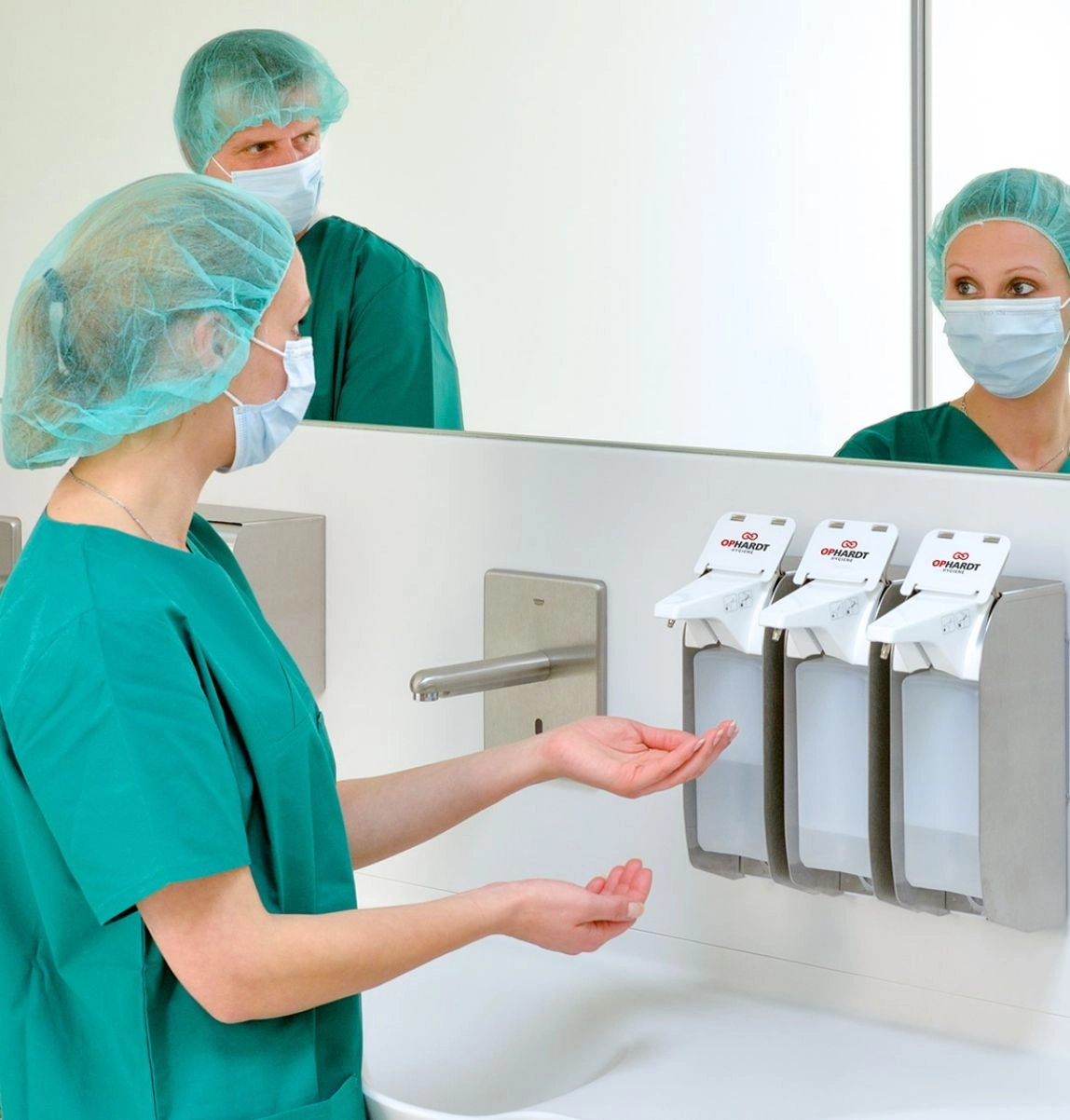 Nurses using dispensers