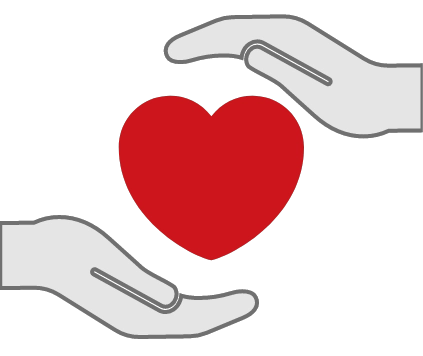 Hands holding heart