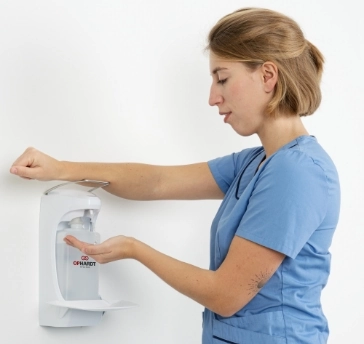 Nurse using RX dispenser