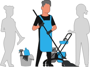 Cleaning staff illustration