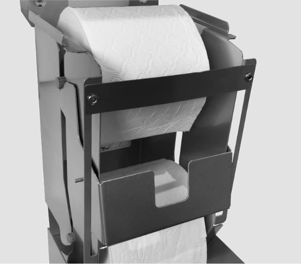 Zwei Rollen im SanTRAL Toilettenpapierspender