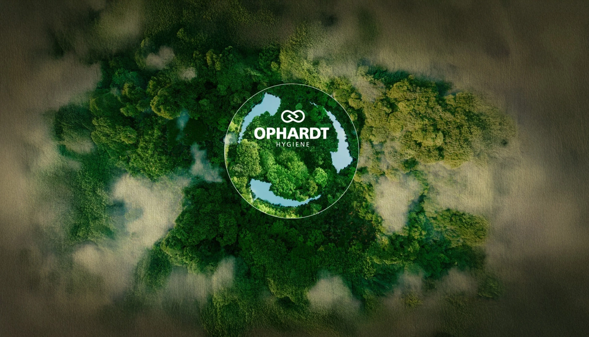 OPHARDT Hygiene sustainability visual with forest